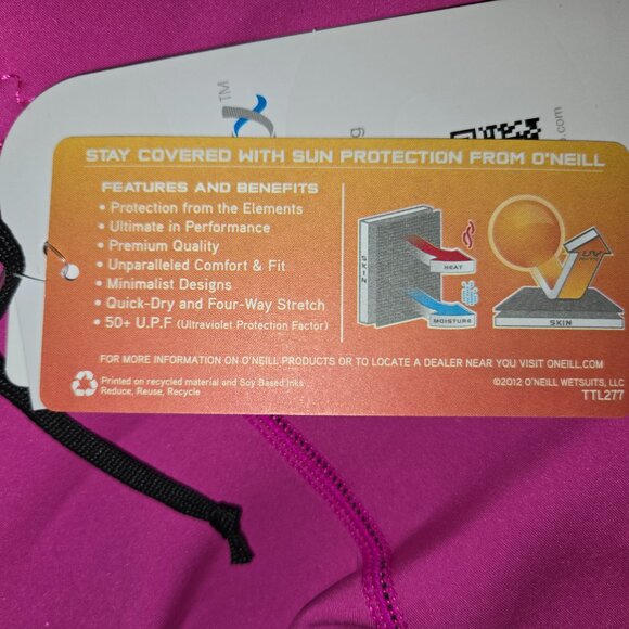 O'Neill Reactor Toddler 2MM Spring Wetsuit Berry/Slate (5127G)-NEW-SIZES 3,4 & 6 - Picture 7 of 7